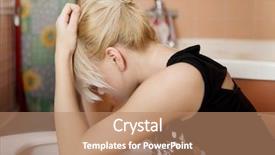  Presentation with vomiting - Presentation enhanced with woman leaning on open toilet background and a coral colored foreground