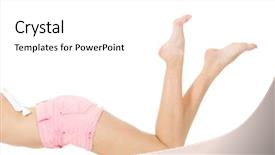  Presentation with pink - PPT theme having woman legs in pink short background and a  colored foreground