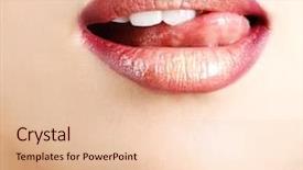  Presentation with sexy santa woman red - Beautiful presentation design featuring woman licks her sexy lips backdrop and a  colored foreground