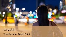  Presentation with taipei - Slide deck enhanced with woman-look-at-the-city background and a coral colored foreground