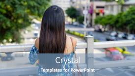  Presentation with taipei - PPT theme with woman-look-at-the-city background and a  colored foreground