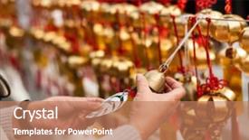  Presentation with golden palace - Amazing presentation having woman look at the golden backdrop and a coral colored foreground