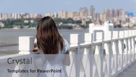  Presentation with taiwan - PPT layouts with woman-look-at-the-view background and a  colored foreground