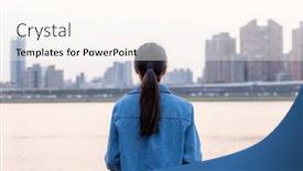  Presentation with taipei - Slides enhanced with woman-look-at-the-view background and a cream colored foreground