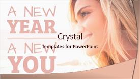  Presentation with new year - Cool new presentation theme with woman looking away at beach backdrop and a lemonade colored foreground