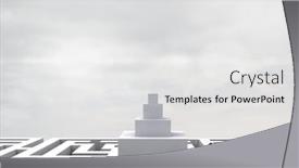  Presentation with maze - Colorful slide set enhanced with woman looking up on a maze against a sky with clouds backdrop and a white colored foreground