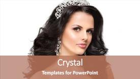  Presentation with waves red - Cool new slide deck with woman lux crown queen princess backdrop and a coral colored foreground