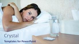  Presentation with next - Presentation design featuring woman-lying-in-bed-next background and a sky blue colored foreground