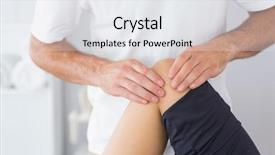  Presentation with knee simple - Audience pleasing presentation design consisting of flame - girl in a black suit backdrop and a light gray colored foreground