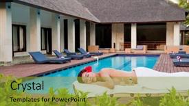  Presentation with medicina tradicional chinesa chinese herb - Colorful presentation theme enhanced with woman lying on a massage backdrop and a  colored foreground