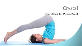  Presentation with exercise mat - Presentation enhanced with woman-lying-on-her-back background and a white colored foreground