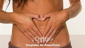  Presentation with hands heart - Amazing theme having woman makes a heart with her hands backdrop and a red colored foreground