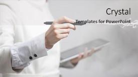  Presentation with effect - Presentation having woman making magic effect - flash background and a  colored foreground