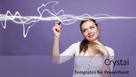  Presentation with magic - Amazing PPT layouts having woman making magic effect - flash backdrop and a  colored foreground