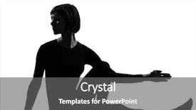  Presentation with sage - Presentation theme having woman marichyasana yoga sage pose posture position in silouhette on studio white background full length background and a dark gray colored foreground