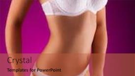  Presentation with slim body - Slides with woman measuring her slim body background and a red colored foreground