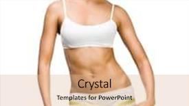  Presentation with healthy lifestyles - Slide deck consisting of woman measuring perfect shape of beautiful hip healthy lifestyles concept background and a coral colored foreground