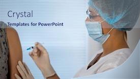  Presentation with diseases - Audience pleasing slide deck consisting of woman-medical-doctor-in-special backdrop and a light blue colored foreground