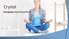  Presentation with china clothes washing machine - Amazing theme having woman meditating on washing machine backdrop and a white colored foreground