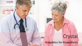  Presentation with menopause - Colorful PPT theme enhanced with woman menopause - doctor with female patient backdrop and a lemonade colored foreground