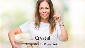  Presentation with nsw moving - PPT theme consisting of woman moving holding packing box background and a lemonade colored foreground