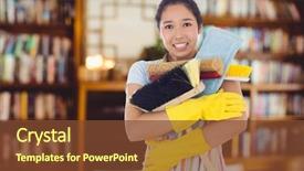  Presentation with nutrition assessment tools - Cool new presentation theme with woman nearly dropping her cleaning backdrop and a tawny brown colored foreground