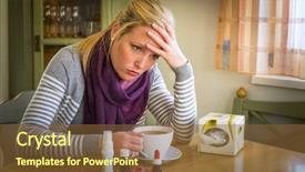  Presentation with leave - Cool new presentation with woman on sick leave backdrop and a tawny brown colored foreground
