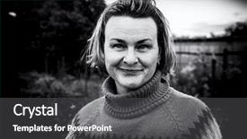  Presentation with black woman - Audience pleasing slides consisting of woman outdoors black and white backdrop and a  colored foreground