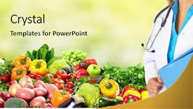  Presentation with obesity - Amazing PPT theme having woman over diet and health backdrop and a blonde colored foreground