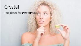  Presentation with open bible over grunge sandstone - Audience pleasing slide deck consisting of woman over grunge grey background backdrop and a  colored foreground