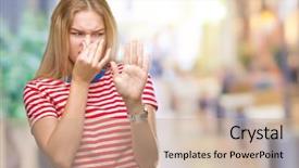  Presentation with woman praying over bible - Presentation design with woman over isolated background smell background and a  colored foreground