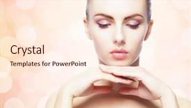  Presentation with health woman running female runner - Amazing theme having woman over warm orange background backdrop and a  colored foreground