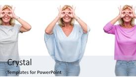  Presentation with right middle lobe - Theme enhanced with woman over white isolated backgroud background and a  colored foreground