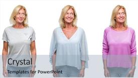  Presentation with age of enlightenment - PPT layouts consisting of woman over white isolated backgroud background and a  colored foreground