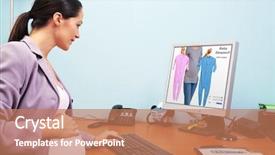  Presentation with baby clothes - PPT layouts having woman owned business - photo of a pregnant businesswoman background and a coral colored foreground