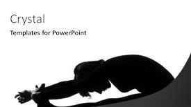  Presentation with posture - Beautiful presentation theme featuring woman-paschimottanasana-yoga-pose-posture backdrop and a white colored foreground