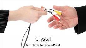  Presentation with audio visual - PPT layouts featuring woman passing audio visual background and a  colored foreground