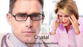  Presentation with mental health - Beautiful PPT layouts featuring woman patient mental health backdrop and a  colored foreground