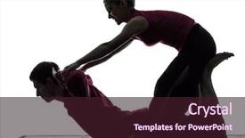  Presentation with man woman - Colorful PPT layouts enhanced with woman performing thai massage backdrop and a wine colored foreground