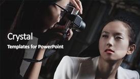  Presentation with women and babies - Audience pleasing slide set consisting of woman photographer - young japan women fashion shooting backdrop and a black colored foreground