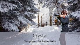  Presentation with spruce - Slide deck consisting of woman-photographer-is-photographing background and a light gray colored foreground