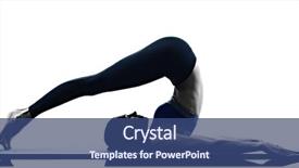  Presentation with pilates - Amazing slide deck having woman pilates exercises fitness isolated backdrop and a ocean colored foreground