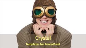  Presentation with pilot - Audience pleasing slides consisting of woman pilot isolated on the white backdrop and a tawny brown colored foreground