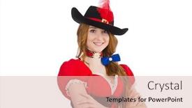  Presentation with pirate - Beautiful presentation featuring woman pirate isolated on white backdrop and a lemonade colored foreground