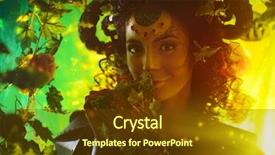  Presentation with fantasy - Audience pleasing presentation theme consisting of mythology - fabulous faun blowing the horn backdrop and a tawny brown colored foreground