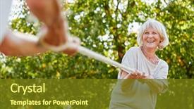  Presentation with happy birthday for husband - Amazing PPT layouts having woman playing tug of war backdrop and a tawny brown colored foreground