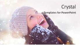  Presentation with indian woman face beauty - Cool new presentation theme with woman portrait beauty joyful model backdrop and a white colored foreground