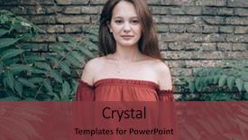  Presentation with real woman hair texture human - Beautiful PPT layouts featuring woman portrait close-up profile backdrop and a  colored foreground