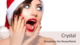  Presentation with true beauty - Beautiful theme featuring woman portrait open mouth true backdrop and a lemonade colored foreground