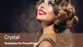  Presentation with vintage retro - Amazing slide set having woman portrait smiling luxury lady backdrop and a red colored foreground